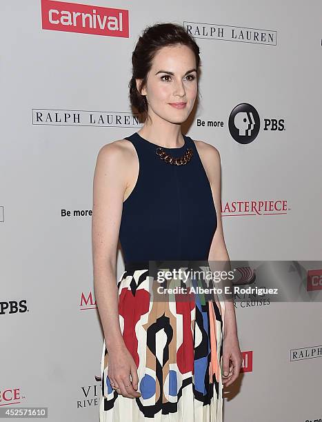 Actress Michelle Dockery attends the 2014 Summer TCA Tour "Downton Abbey" Season 5 photocall at The Beverly Hilton Hotel on July 22, 2014 in Beverly...