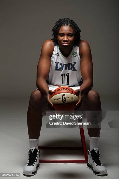 May 16: Amber Harris of the Minnesota Lynx poses for a portrait during 2013 Media Day on May 16, 2013 at the Minnesota Timberwolves and Lynx LifeTime...