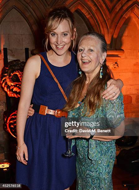 Hattie Morahan and mother Anna Carteret attend an after party celebrating the press night performance of "Shakespeare In Love" at Southwark Cathedral...