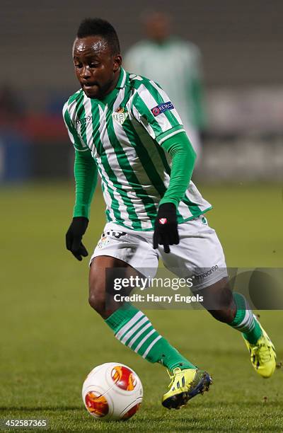 Cedric of Real Betis in action during the UEFA Europa League Group I match between Olympique Lyonnais and Real Betis Balompie at Stade de Gerland on...