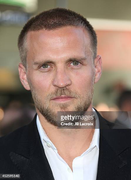Tobias Santelmann attends the "Hercules" Los Angeles Premiere on July 23, 2014 at the TCL Chinese Theatre in Hollywood, California.