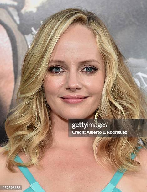 Actress Marley Shelton arrives to the premiere of Paramount Pictures' "Hercules" at the TCL Chinese Theatre on July 23, 2014 in Hollywood, California.