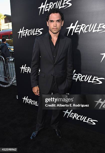 Actor Reece Ritchie arrives to the premiere of Paramount Pictures' "Hercules" at the TCL Chinese Theatre on July 23, 2014 in Hollywood, California.