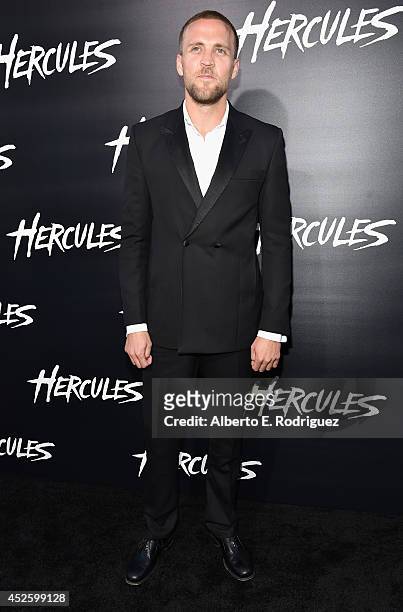 Actor Tobias Santelmann arrives to the premiere of Paramount Pictures' "Hercules" at the TCL Chinese Theatre on July 23, 2014 in Hollywood,...