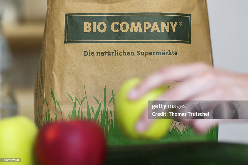 Paper Bag Of The Organic Food Chain Bio Company