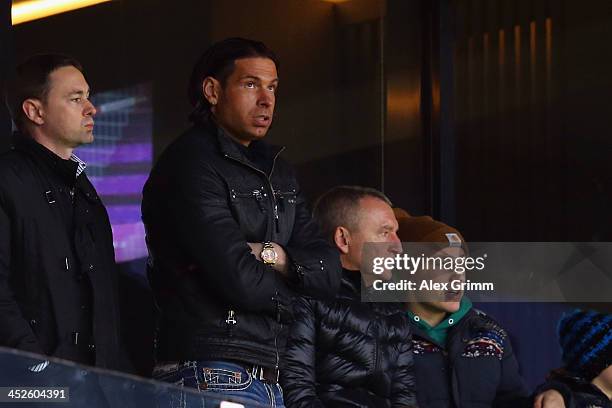 Goalkeeper Tim Wiese of Hoffenheim watches the Bundesliga match between 1899 Hoffenheim and Werder Bremen on November 30, 2013 in Sinsheim, Germany.