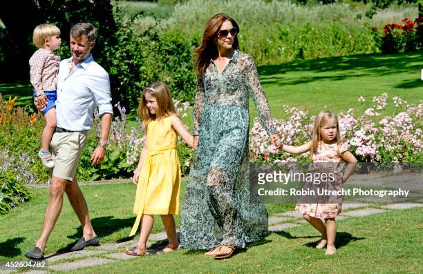 Crown Princess Mary of Denmark,Princess Josephine of Denmark, Princess Isabella of Denmark, Crown Prince Frederik of Denmark and Prince Vincent of...