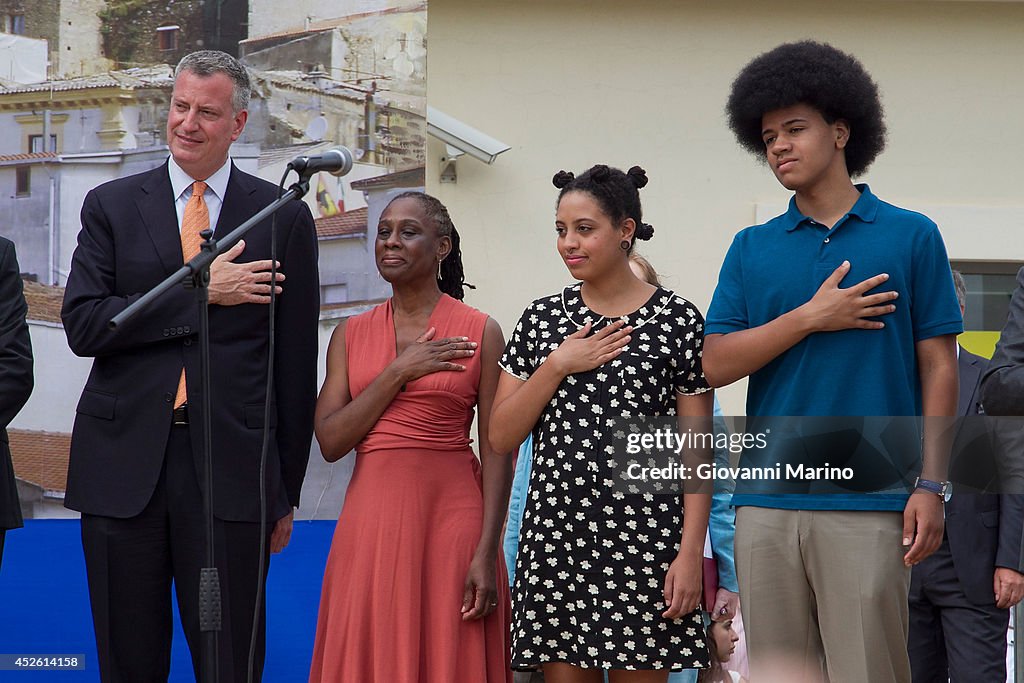 New York City Mayor Bill de Blasio Visits His Grandmother's Town Grassano And Receives Honorary Citizenship