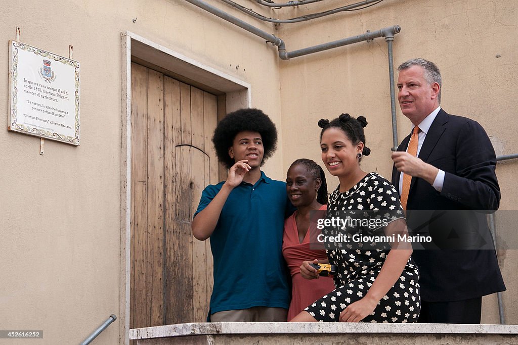 New York City Mayor Bill de Blasio Visits His Grandmother's Town Grassano And Receives Honorary Citizenship