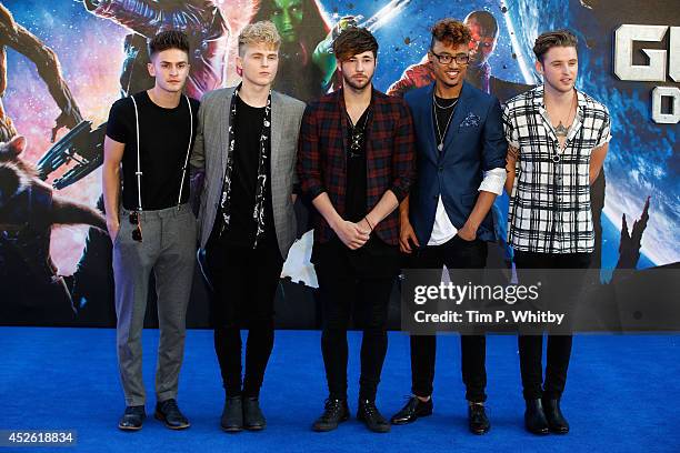 Kingsland Road attend the UK Premiere of "Guardians of the Galaxy" at Empire Leicester Square on July 24, 2014 in London, England.
