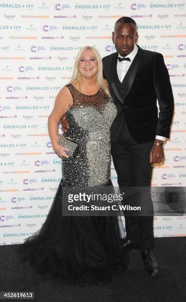 Vanessa Feltz and Ben Ofoedo attend The Emeralds And Ivy Ball at Old Billingsgate Market on November 30, 2013 in London, England.