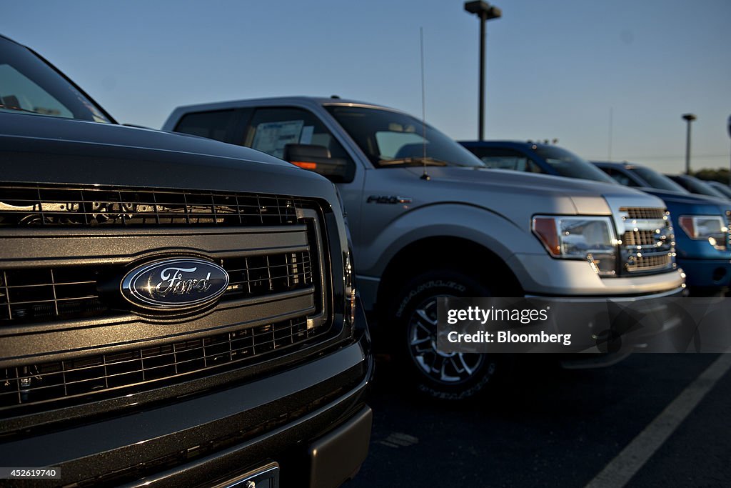 A Ford Motor Co. Car Dealership As Earnings Figures Are Released