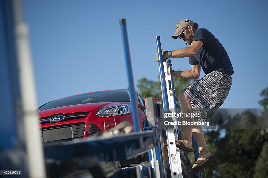 A Ford Motor Co. Car Dealership As Earnings Figures Are Released