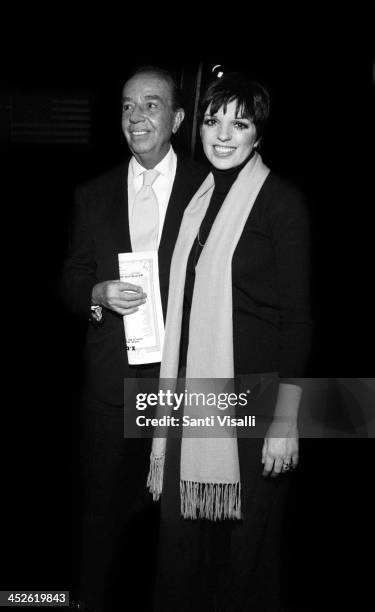 Movie Director Vincente Minnelli with daughter Liza on May 5, 1974 in New York, New York.