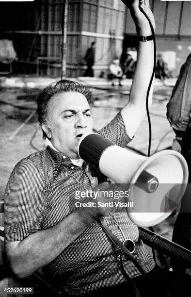 Movie Director Federico Fellini on the set of Casanova on July 11, 1975 in Rome, Italy.