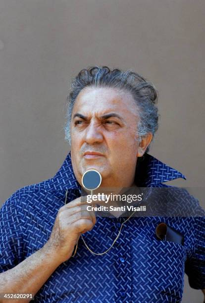 Movie Director Federico Fellini on the set of Casanova on July 7, 1975 in Rome, Italy.