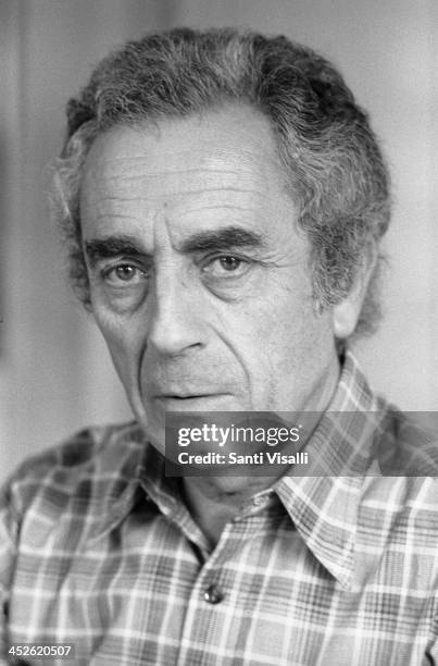 Movie Director Michelangelo Antonioni during an interview on April 4, 1975 in New York, New York.