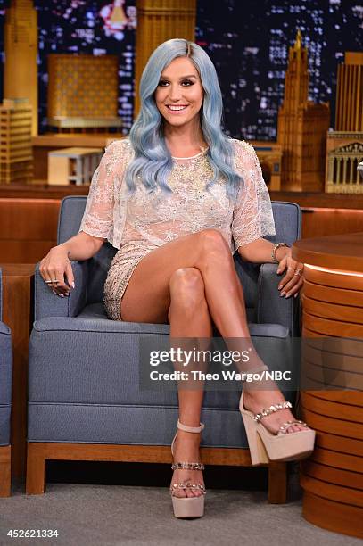 Kesha visits "The Tonight Show Starring Jimmy Fallon" at Rockefeller Center on July 24, 2014 in New York City.