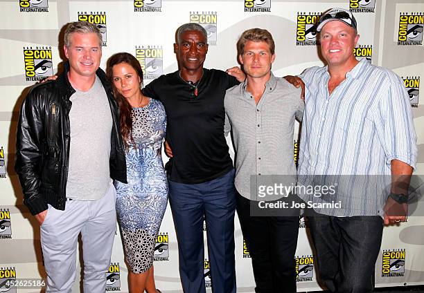 Actors Eric Dane, Rhona Mitra, Charles Parnell, Travis Van Winkle and Adam Baldwin attend TNT's The Last Ship" panel during Comic-Con International:...