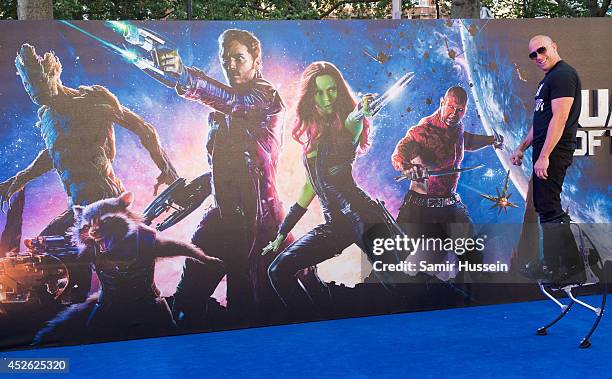 Vin Diesel attends the UK Premiere of "Guardians of the Galaxy" at Empire Leicester Square on July 24, 2014 in London, England.