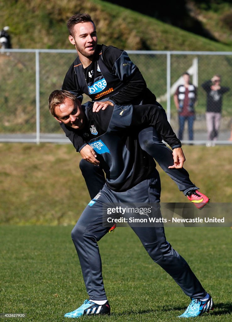 Newcastle United Press Conference & Training Session