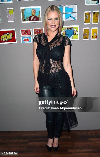 Actress Carrie Keagan attends the Samsung Galaxy VIP Lounge at Comic-Con International 2014 at Hard Rock Hotel San Diego on July 24, 2014 in San...