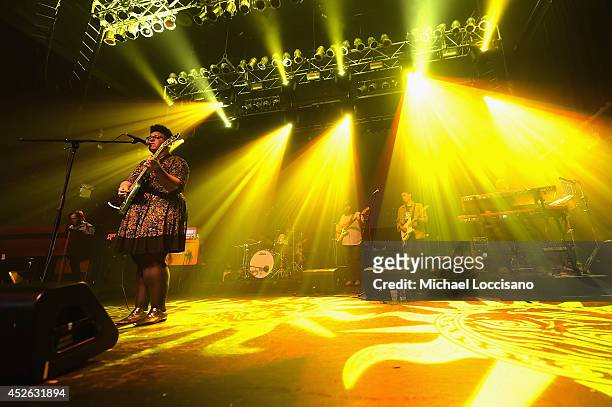 Brittany Howard of Alabama Shakes performs onstage at Mercedes-Benz Evolution Tour with Alabama Shakes and Questlove at Terminal 5 on July 24, 2014...