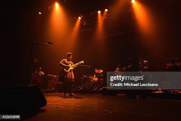 Brittany Howard of Alabama Shakes performs onstage at Mercedes-Benz Evolution Tour with Alabama Shakes and Questlove at Terminal 5 on July 24, 2014...