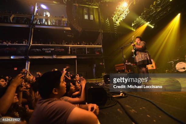 Brittany Howard of Alabama Shakes performs onstage at Mercedes-Benz Evolution Tour with Alabama Shakes and Questlove at Terminal 5 on July 24, 2014...