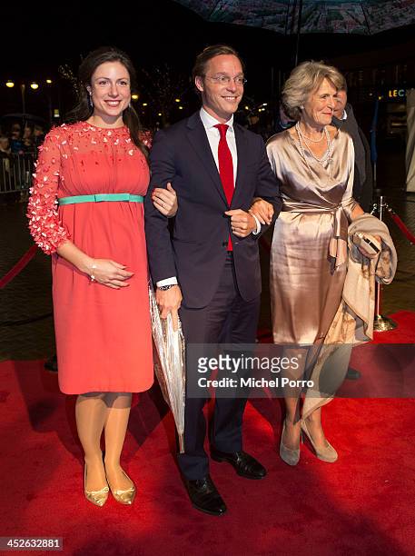 Princess Viktoria de Bourbon de Parme, Prince Jaime de Bourbon de Parme and Princess Irene of The Netherlands arrive at the Circus Theatre for...