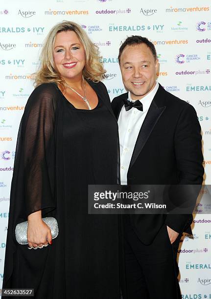 Hannah Walters and Stephen Graham attend The Emeralds And Ivy Ball at Old Billingsgate Market on November 30, 2013 in London, England.