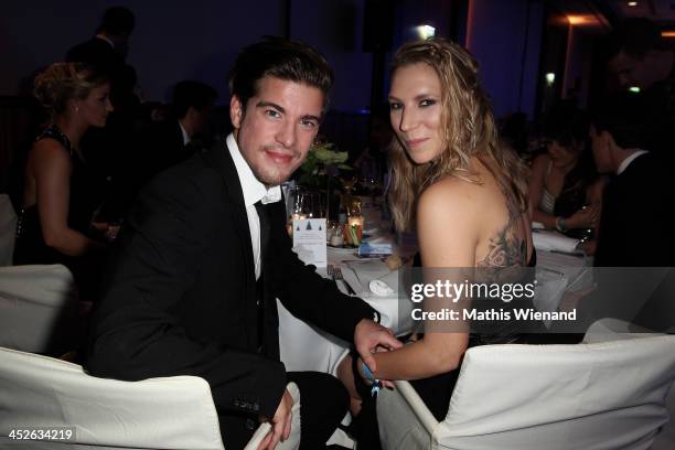 Philipp Danne and his girlfriend attend the 'Dolphin's Night 2013' at InterContinental Hotel on November 30, 2013 in Dusseldorf, Germany.