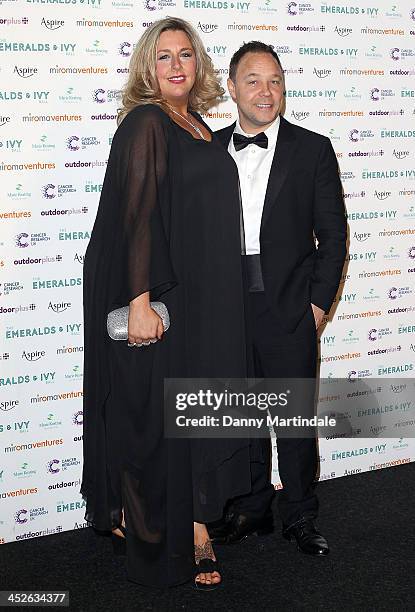 Hannah Walters and Stephen Graham attends The Emeralds And Ivy Ball at Old Billingsgate Market on November 30, 2013 in London, England.