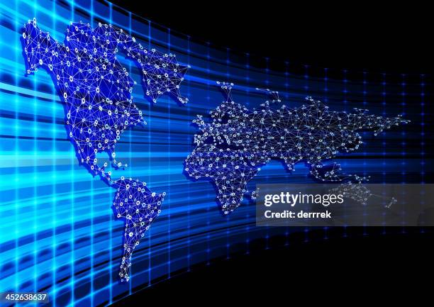 global communications - server lights stock illustrations