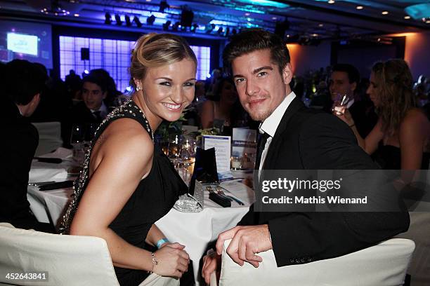 Kira Kuhnert and Philipp Danne attend the 'Dolphin's Night 2013' at InterContinental Hotel on November 30, 2013 in Dusseldorf, Germany.