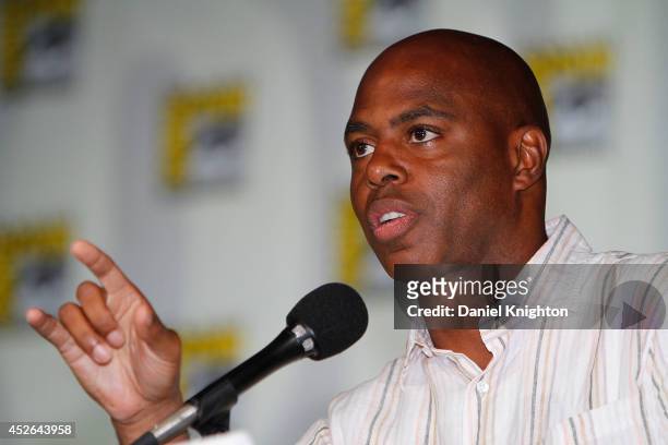 Personality Kevin Frazier attends the CBS "Under The Dome" panel & exclusive sneak preview during Comic-Con International at San Diego Convention...