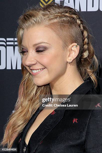 Actress Natalie Dormer backstage at the mtvU Fandom Awards on July 24, 2014 in San Diego, California.