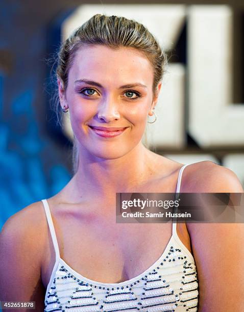 Wallis Day attends the UK Premiere of "Guardians of the Galaxy" at Empire Leicester Square on July 24, 2014 in London, England.