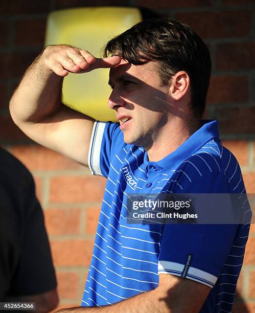 Dougie Freedman of Bolton Wanderers XI during the Pre Season Friendly match between Bolton Wanderers XI and Melbourne City at the County Ground on...