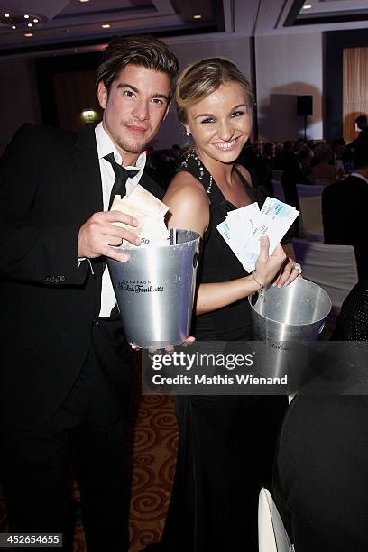 Philipp Danne and Kira Kuhnert attend the 'Dolphin's Night 2013' at InterContinental Hotel on November 30, 2013 in Dusseldorf, Germany.