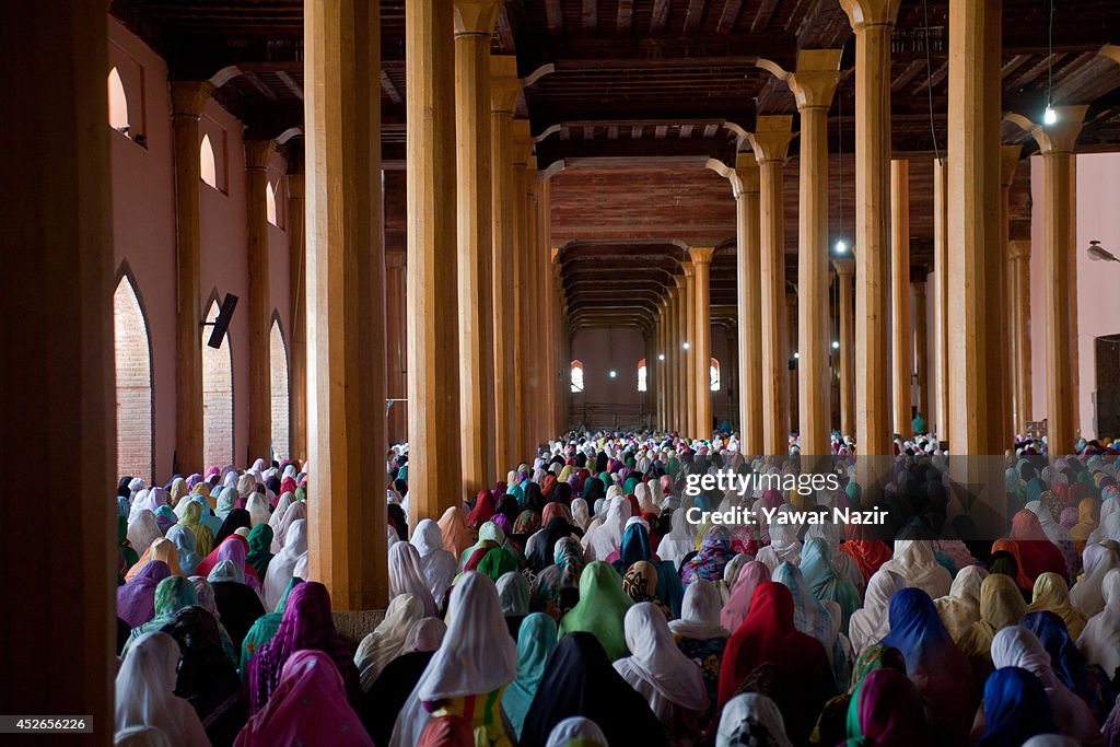 Muslims Attend Mass Prayer On Last Friday Of The Month of Ramadan In Kashmir