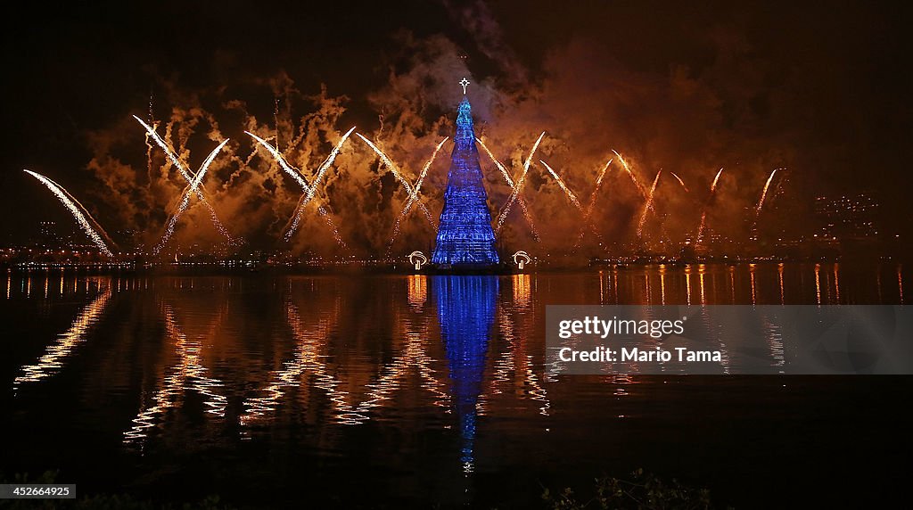 Rio De Janeiro Lights Annual Floating Christmas Tree
