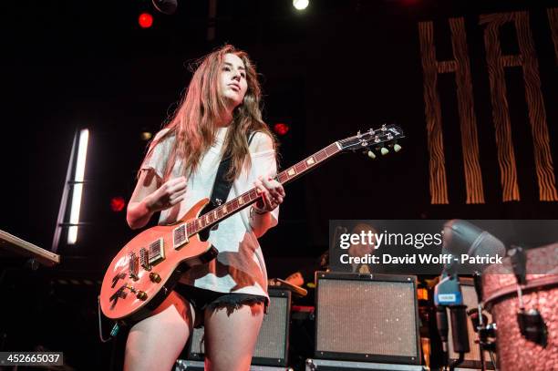 Alana Haim from Haim performs at La Gaite Lyrique on November 30, 2013 in Paris, France.