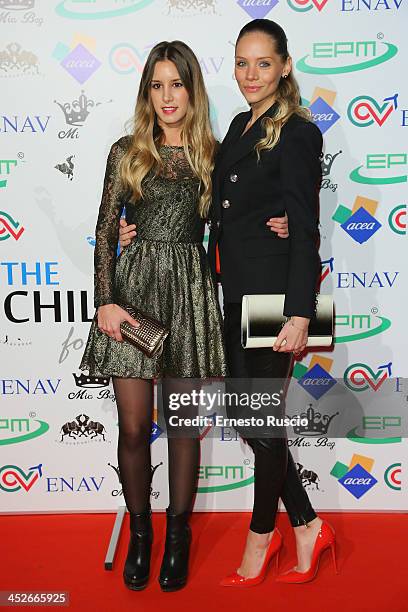 Araba Dell'Utri and Victoria Larchenko attend The Children For Peace Benefit Gala at Spazio 900 on November 30, 2013 in Rome, Italy.