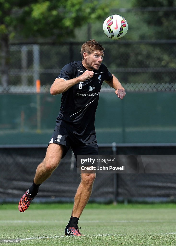 Liverpool FC Training At Harvard University