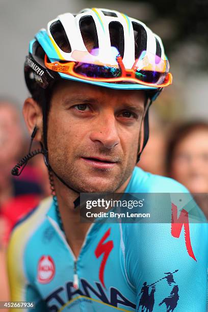 Michele Scarponi of Italy and Astana Pro Team in action during the nineteenth stage of the 2014 Tour de France, a 208km stage between Maubourguet...