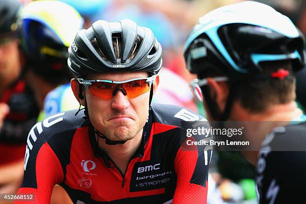 Tejay van Garderen of the United States and the BMC Racing Team in action during the nineteenth stage of the 2014 Tour de France, a 208km stage...