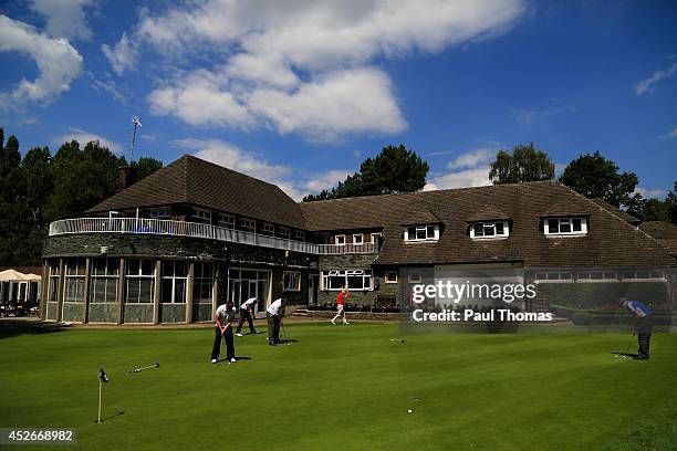 General view of the club house and practice green during The Lombard Trophy North West Regional Qualifier at Dunham Forest Golf Club on July 25, 2014...