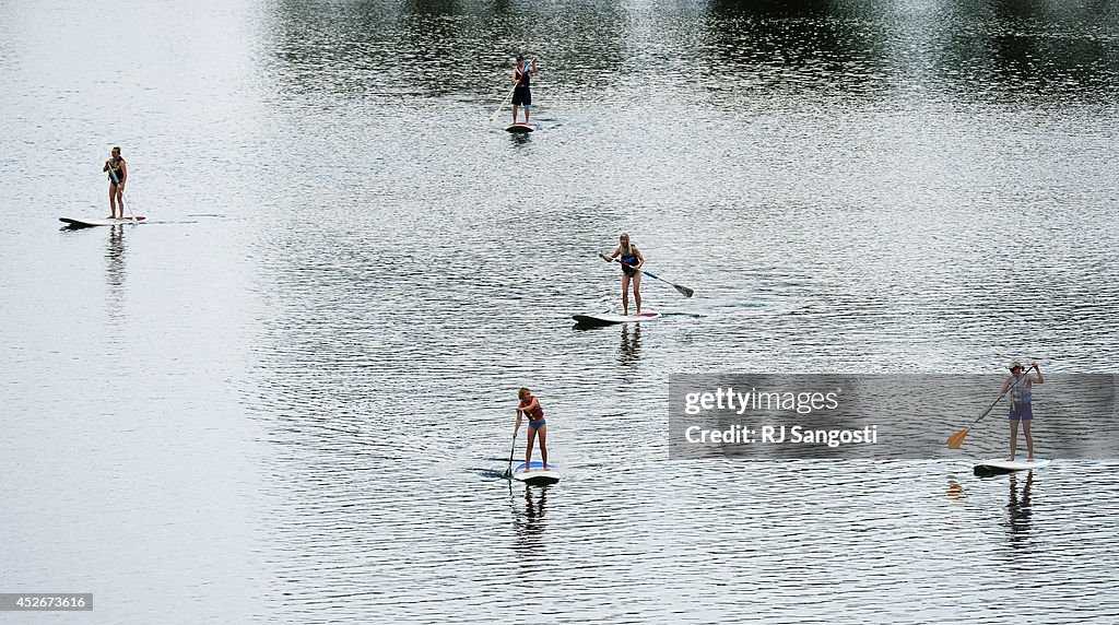 Paddle boarders...