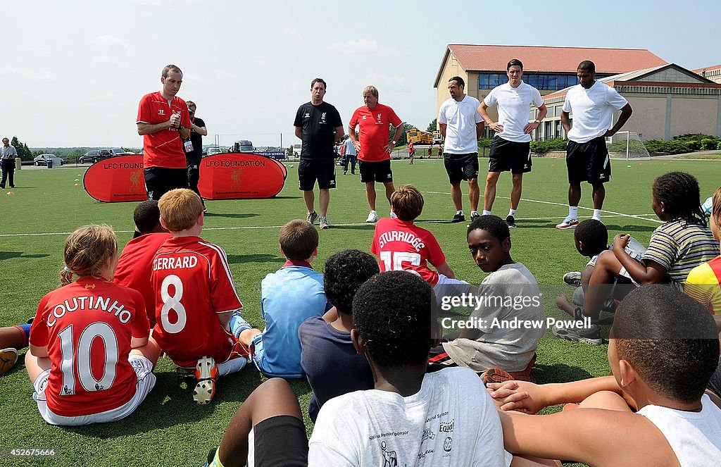Liverpool FC Players Attend Soccer School